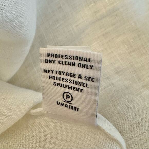 Diane Von Furstenberg Layla Button Up Linen Ruffle-Trim Top 6 - Picture 11 of 15